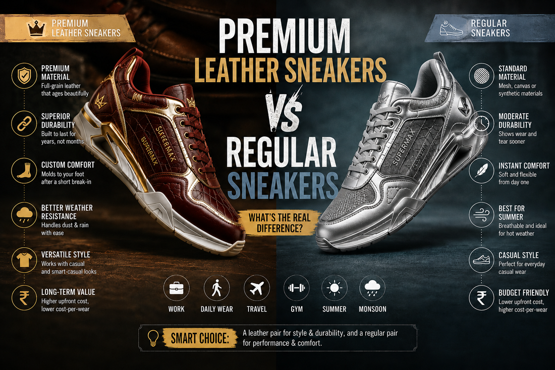 Premium Leather Sneakers vs Regular Sneakers: Real Difference
