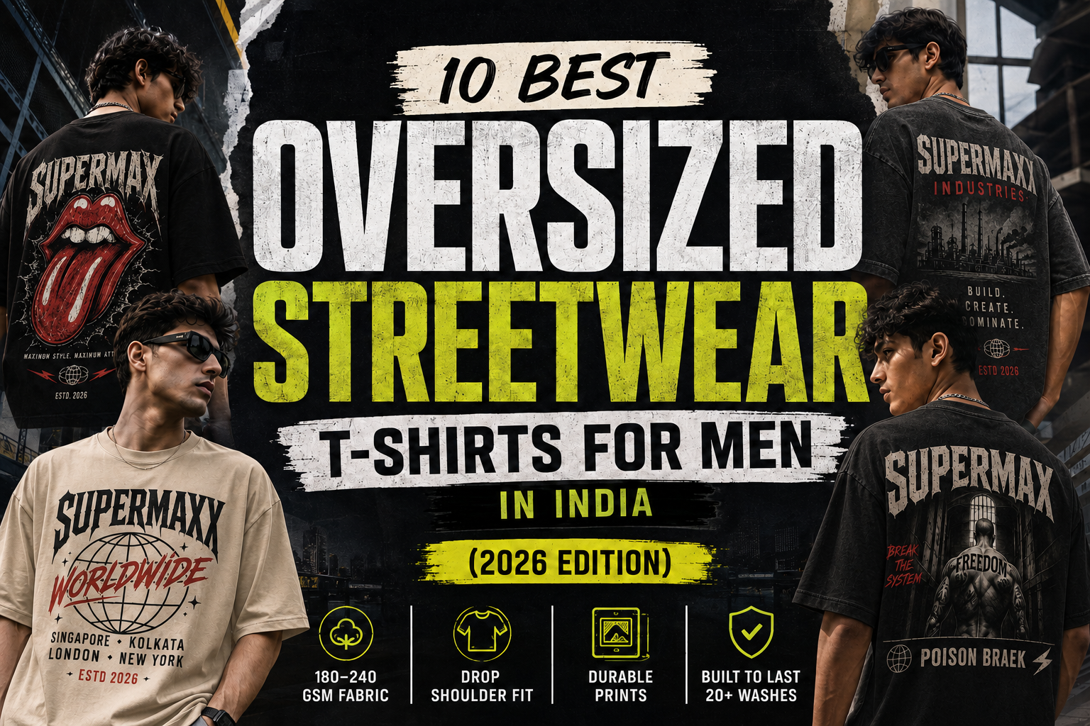 10 Best Oversized Streetwear T-Shirts for Men India 2026