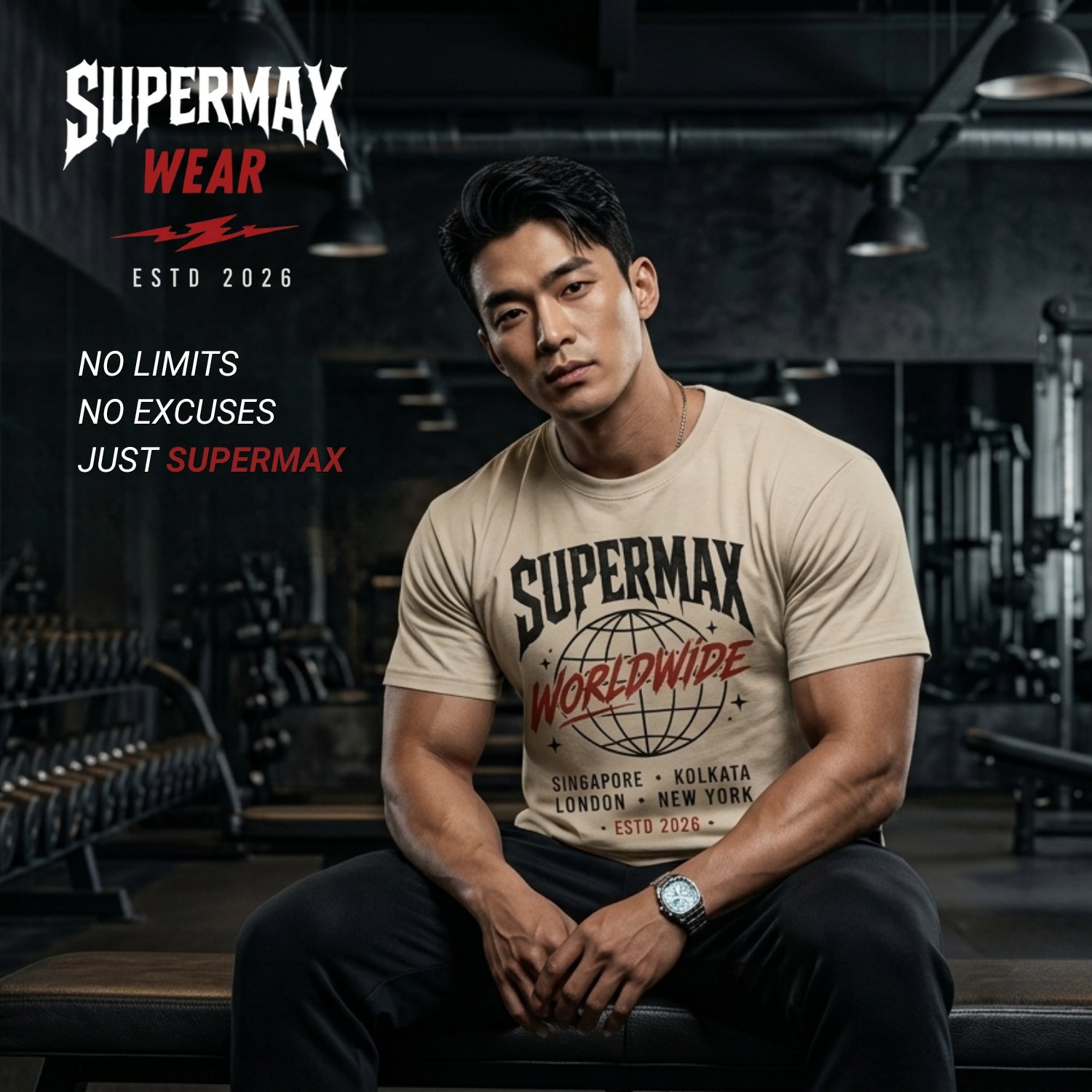 Worldwide Club Graphic Print Cotton Streetwear T-Shirt
