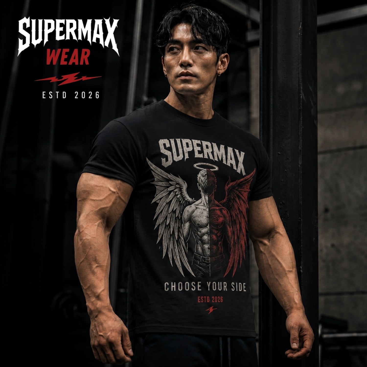 Angel vs Devil Graphic Printed Streetwear T-Shirt