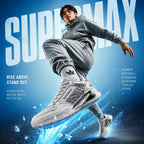 Supermax Diamond Eclipse White & Platinum Premium Sneakers for Men | Luxury Sports Casual Shoes