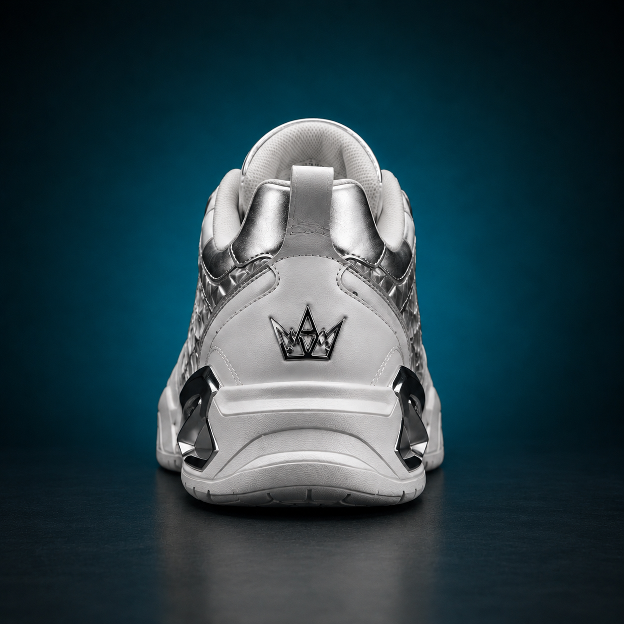 Supermax Diamond Eclipse White & Platinum Premium Sneakers for Men | Luxury Sports Casual Shoes