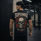 Premium Skull & Roses Graphic T-Shirt - Artistic Floral Streetwear