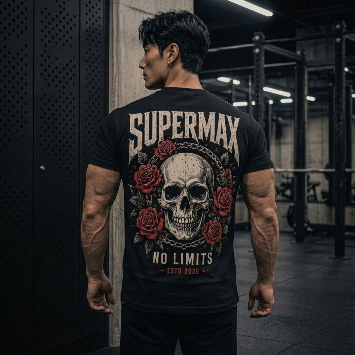 Premium Skull & Roses Graphic T-Shirt - Artistic Floral Streetwear