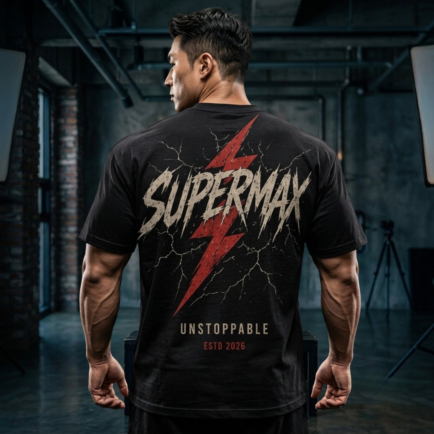Premium Cotton Lightning Bolt Graphic T-Shirt | Streetwear Crewneck Tee