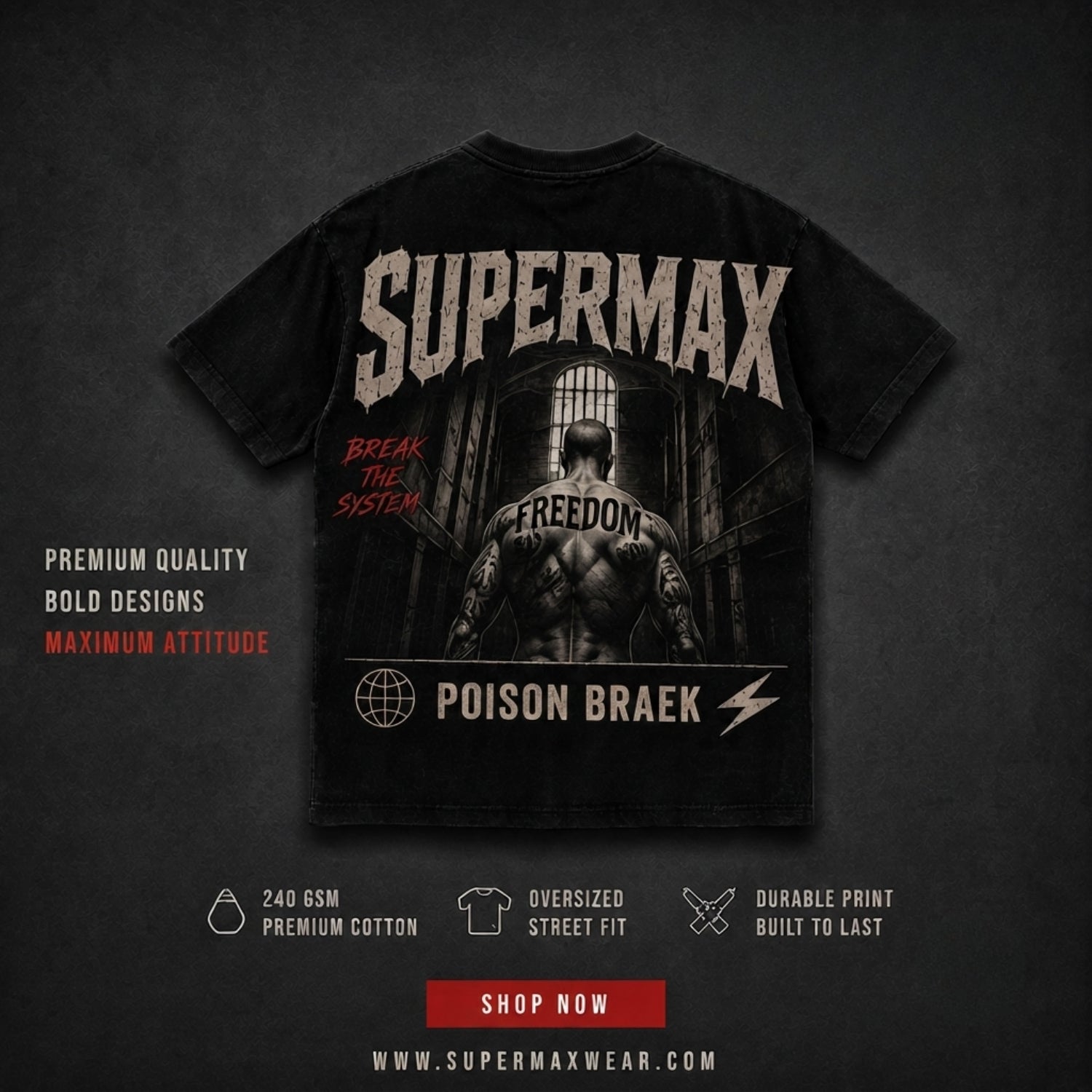 Supermax Break The System Oversized T-Shirt | Streetwear India