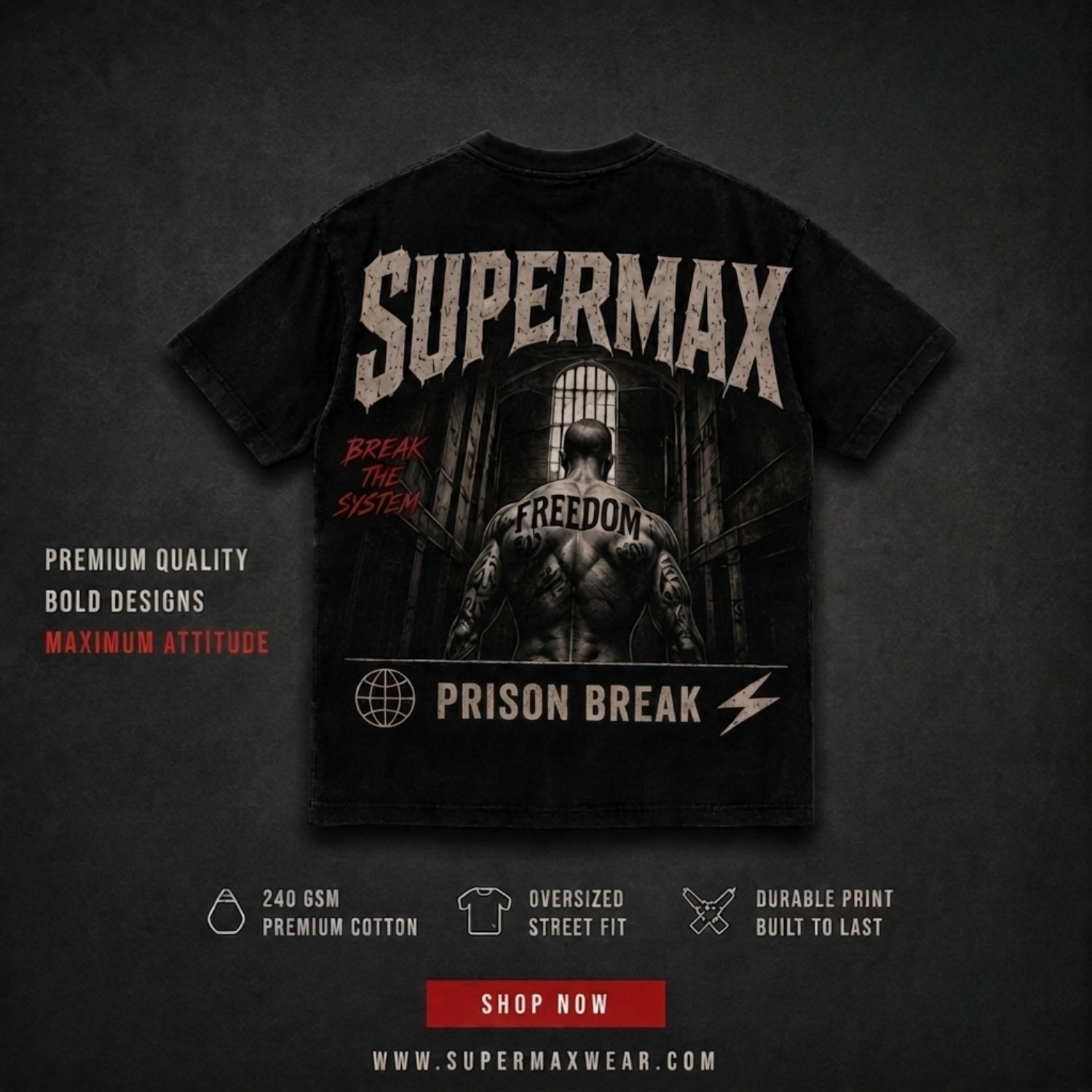 Supermax Break The System Oversized T-Shirt | Streetwear India