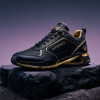 Supermax Azure Legacy Men's Premium Leather Sneakers – Navy & Royal Blue Casual Sports Shoes