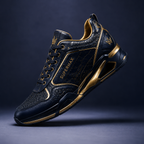 Supermax Azure Legacy Men's Premium Leather Sneakers – Navy & Royal Blue Casual Sports Shoes