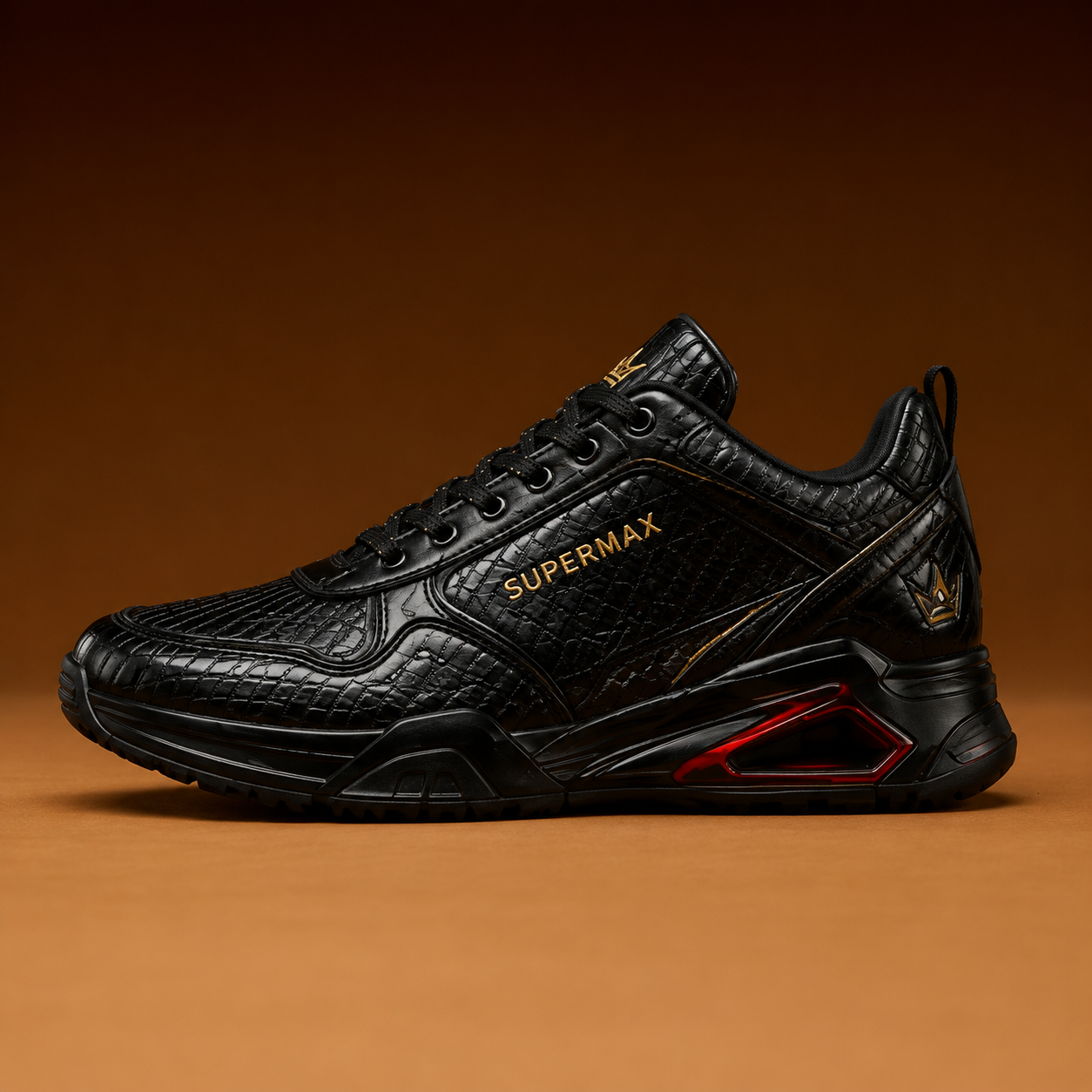 SUPERMAX Carbon Elite Black Carbon Premium Casual Sneakers for Men | Luxury Sports Shoes