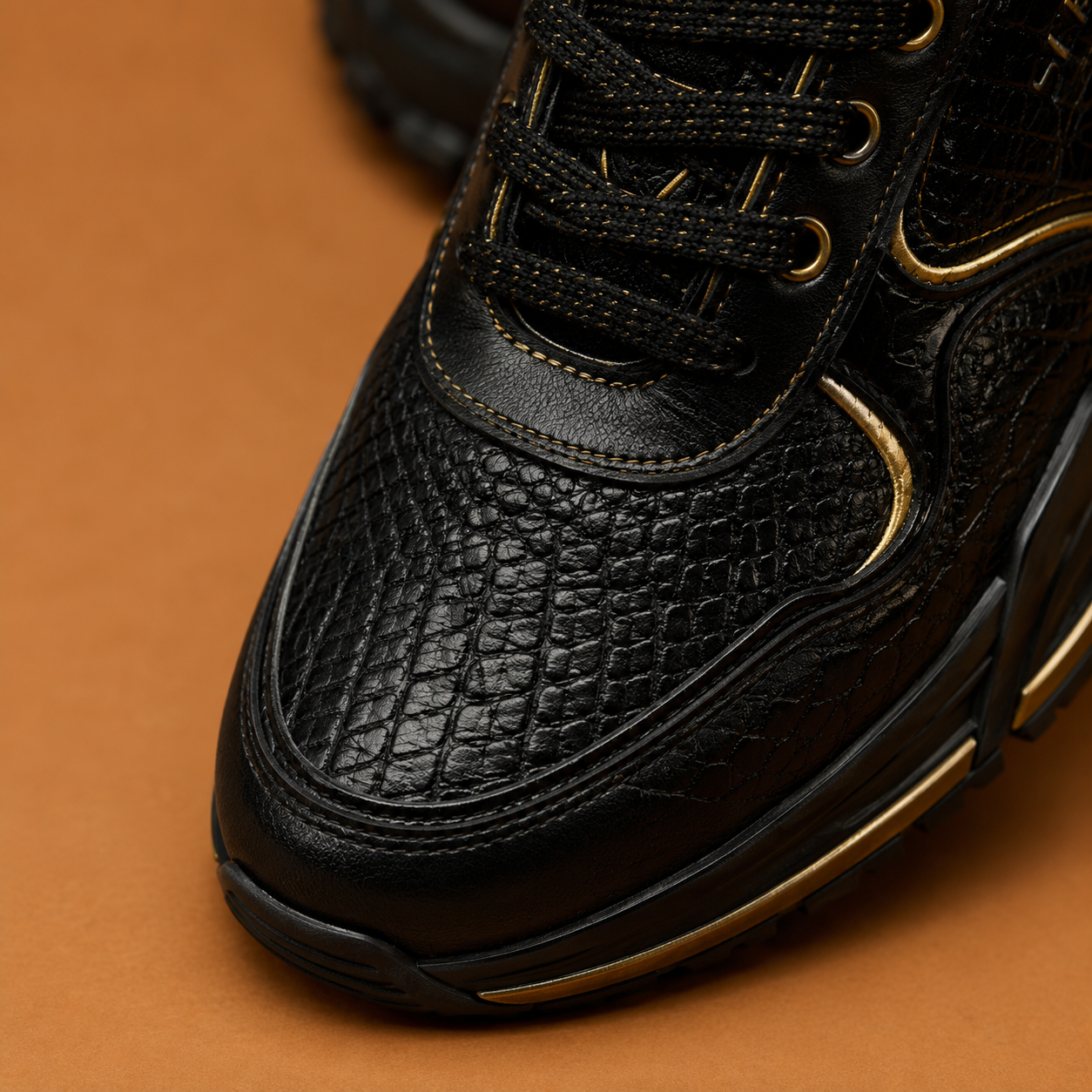 SUPERMAX Carbon Elite Black Carbon Premium Casual Sneakers for Men | Luxury Sports Shoes