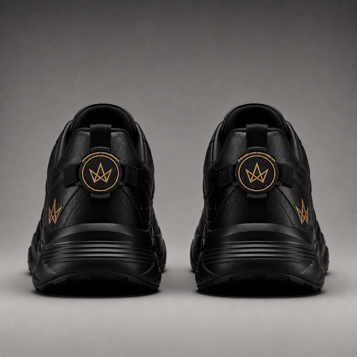 SUPERMAX Noir Sovereign All Black Premium Leather Sneakers for Men | Ortholite Comfort & Luxury Streetwear Shoes